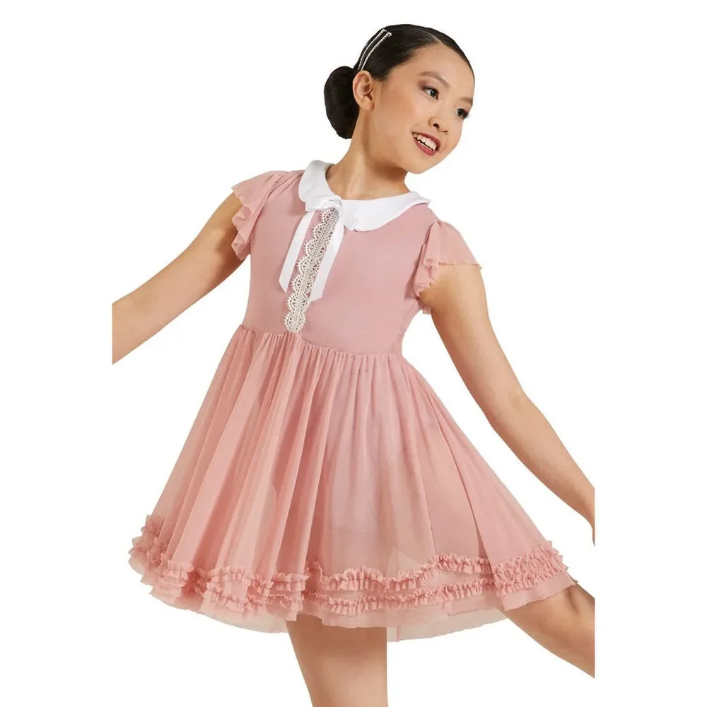 Pre-Owned Dance Costume Weissman 11931 XS Child Pink Dress Lyrical